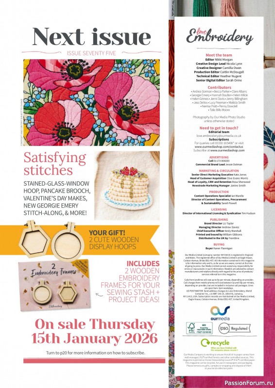 Коллекция вышивки в журнале «Love Embroidery №74 2025»