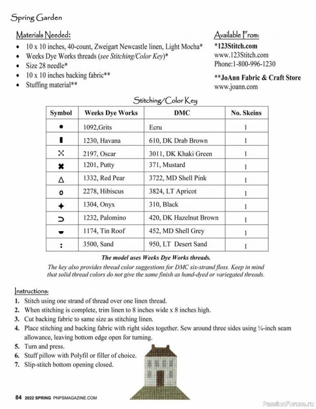 Новые техники рукоделия в журнале «Punch Needle & Primitive Stitcher-Spring 2022»