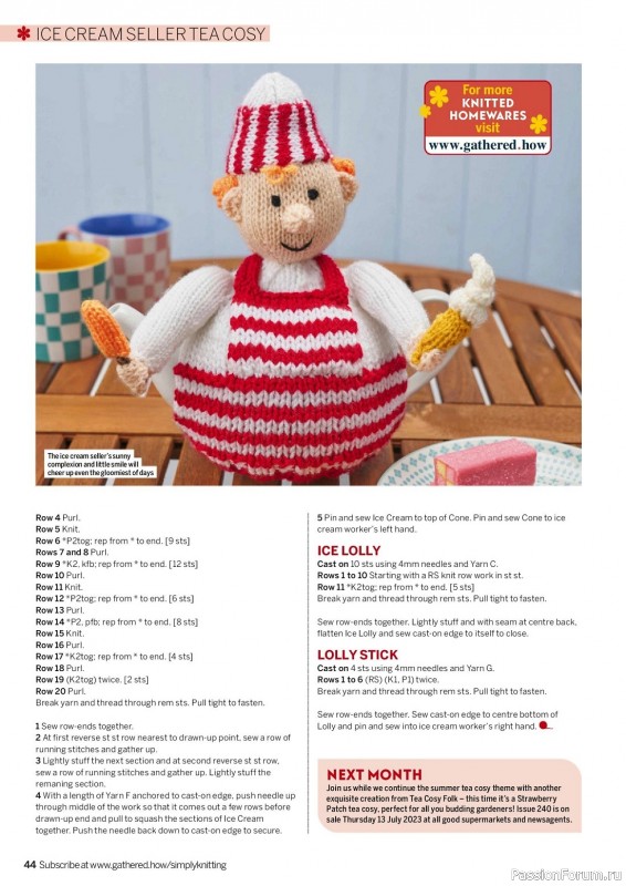 Вязаные проекты спицами в журнале «Simply Knitting №239 2023»