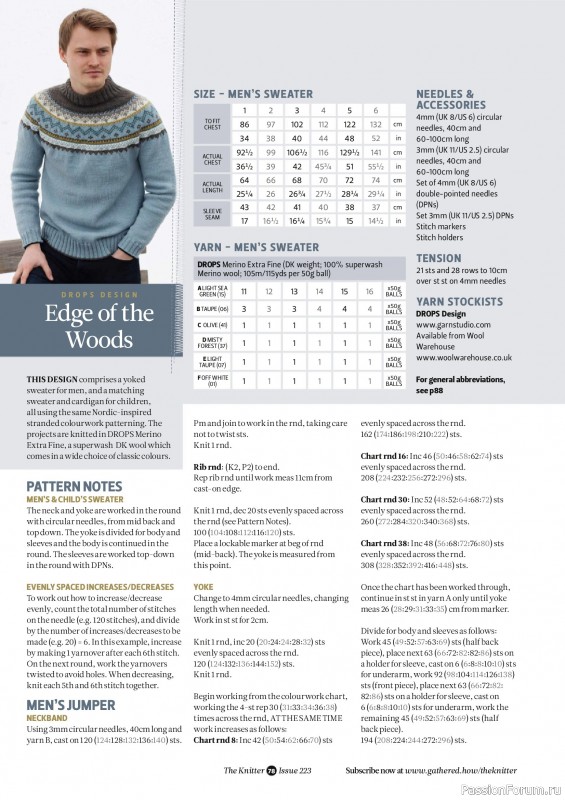 Вязаные проекты спицами в журнале &laquo;The Knitter №223 2025&raquo;