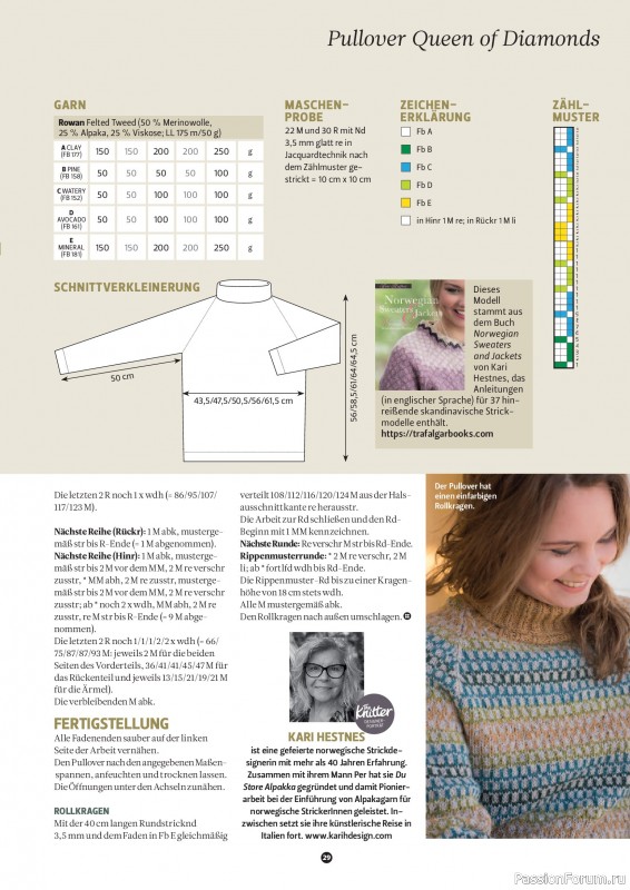 Вязаные проекты спицами в журнале «The Knitter №79 2025 Germany»