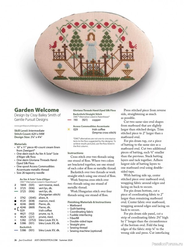 Коллекция вышивки в журнале «Just CrossStitch - Summer 2024»