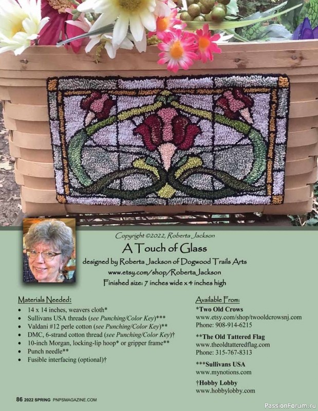 Новые техники рукоделия в журнале «Punch Needle & Primitive Stitcher-Spring 2022»