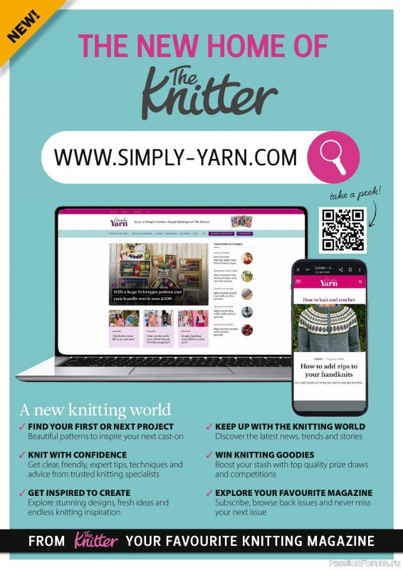 Вязаные проекты спицами в журнале «The Knitter №232 2026»