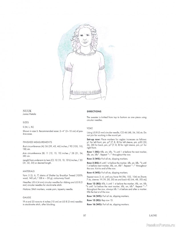 Вязаные проекты в журнале &laquo;Laine Magazine №1 2016 Autumn/Winter&raquo;.