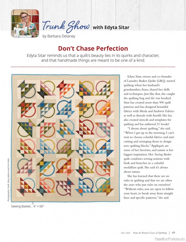 Коллекция проектов для рукодельниц в журнале «Fons & Porter’s Love Of Quilting - Fall 2025»