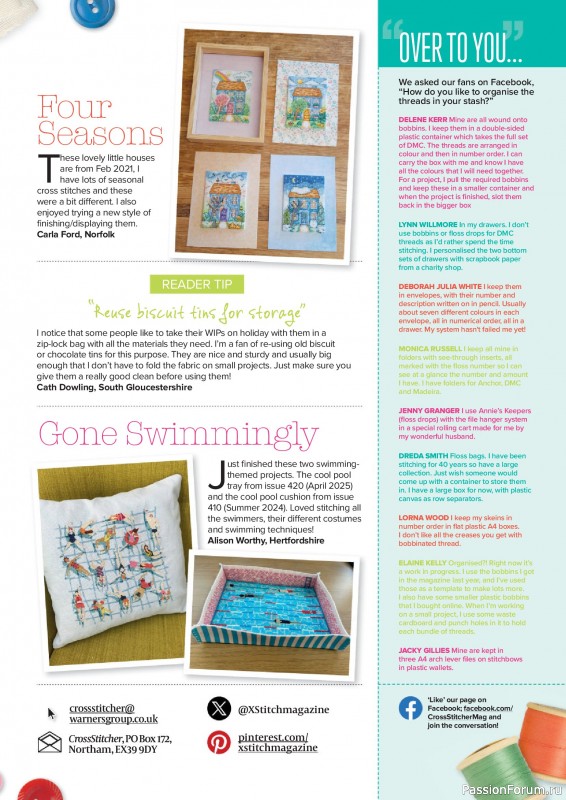 Коллекция вышивки в журнале «CrossStitcher №423 2025»