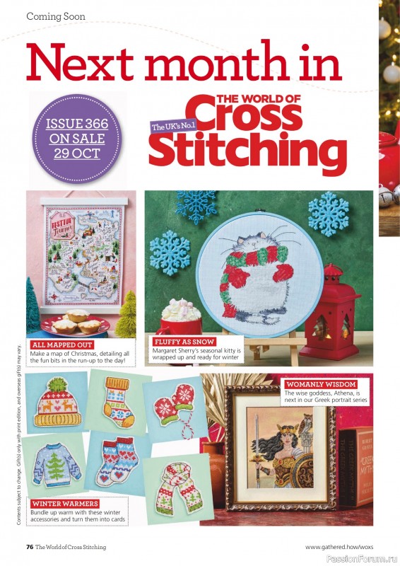 Коллекция вышивки в журнале «The World of Cross Stitching №365 2025»