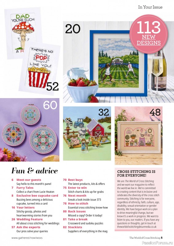 Коллекция вышивки в журнале &laquo;The World of Cross Stitching №372 2026&raquo;