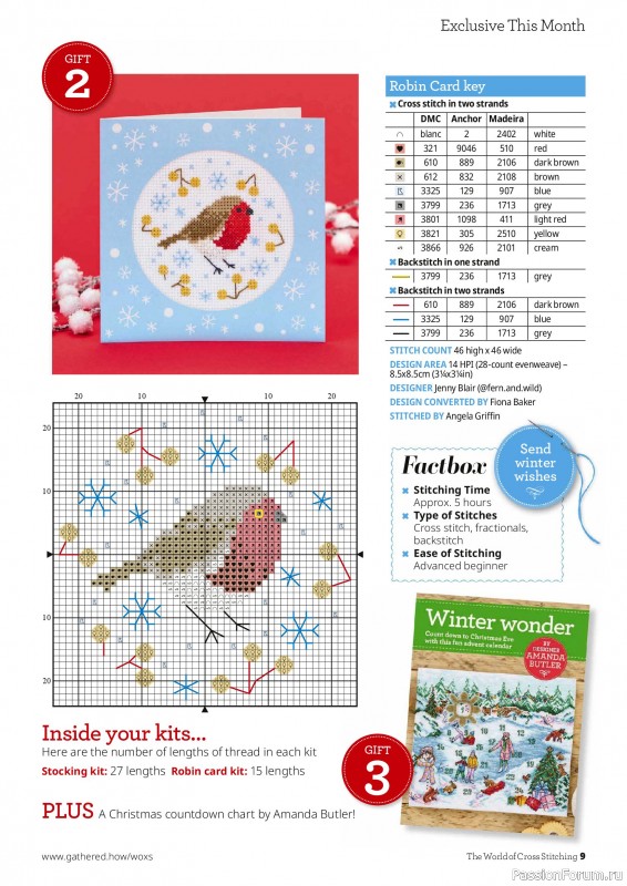 Коллекция вышивки в журнале «The World of Cross Stitching №377 2026»