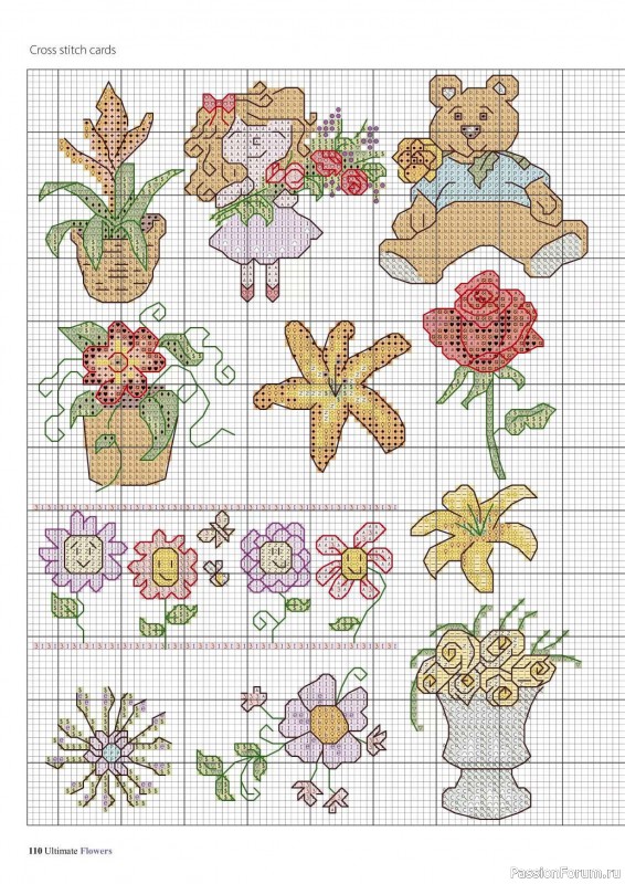 Коллекция вышивки в журнале «Ultimate CrossStitch Flowers - 2025»