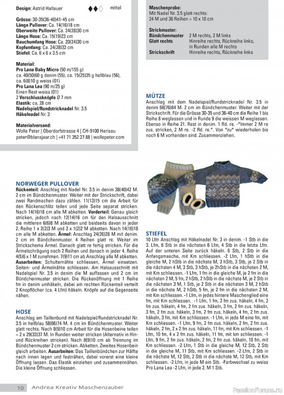 Вязаные модели для детей в журнале «Andrea Kreativ №4 2025»
