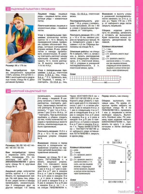 Вязаные модели в журнале «Модное вязание №2 2022»