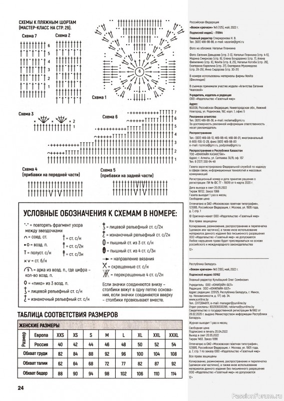 Вязаные модели в журнале «Вяжем крючком №5 2022»