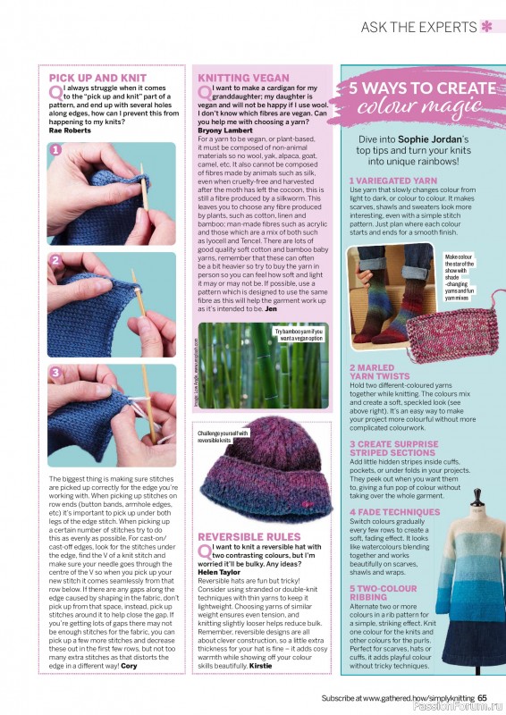 Вязаные проекты в журнале «Simply Knitting №274 2026»