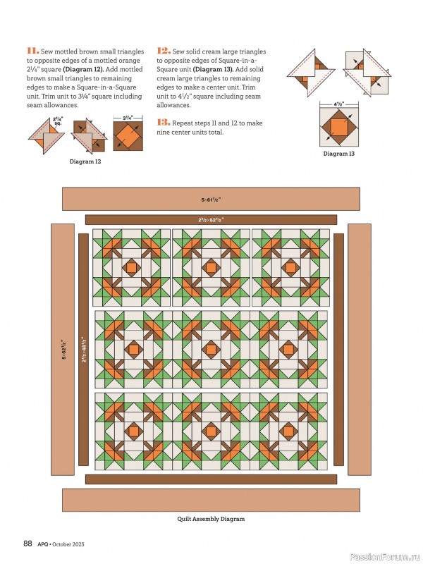 Коллекция проектов для рукодельниц в журнале «American Patchwork & Quilting №196 2025»