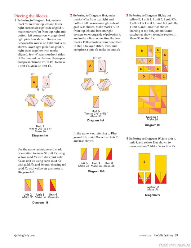 Коллекция проектов для рукодельниц в журнале &laquo;McCall's Quilting - Summer 2026&raquo;