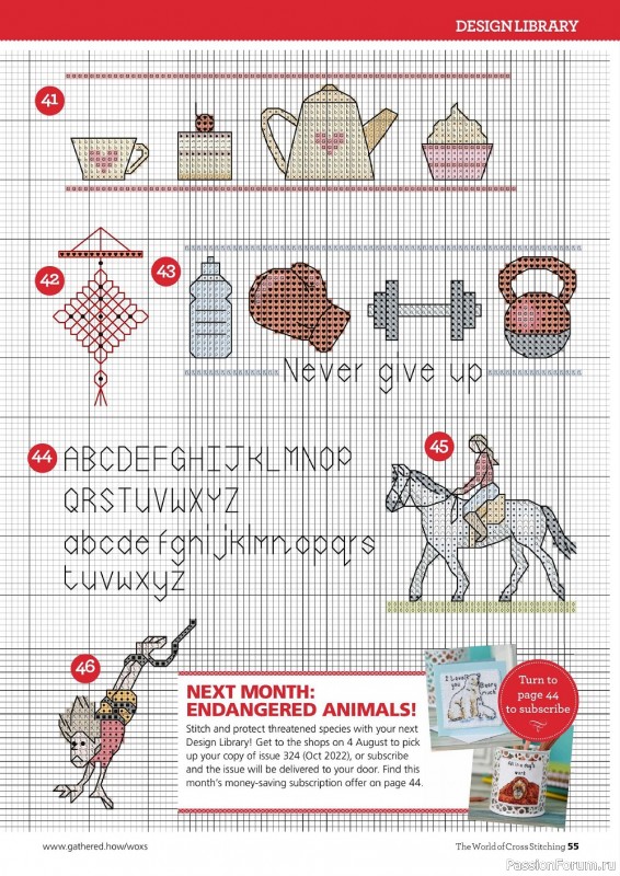 Коллекция вышивки в журнале «The World of Cross Stitching №323 2022»