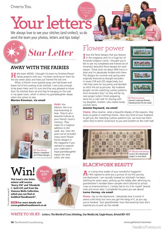 Коллекция вышивки в журнале &laquo;The World of Cross Stitching №368 2025&raquo;