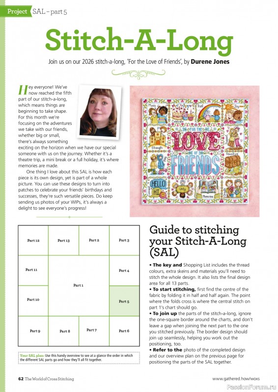 Коллекция вышивки в журнале &laquo;The World of Cross Stitching №370 2026&raquo;