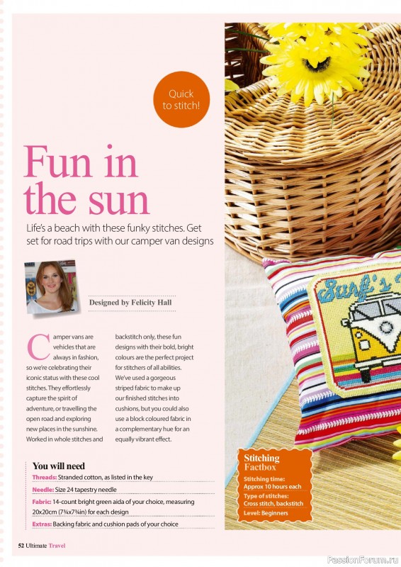 Коллекция вышивки в журнале &laquo;Ultimate Cross Stitch Travel 2026&raquo;