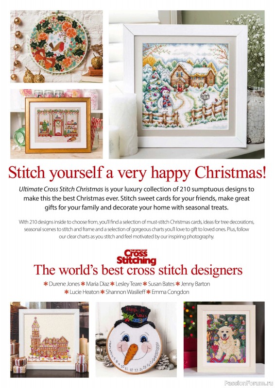 Коллекция вышивки в журнале «Ultimate CrossStitch - Christmas 2025»