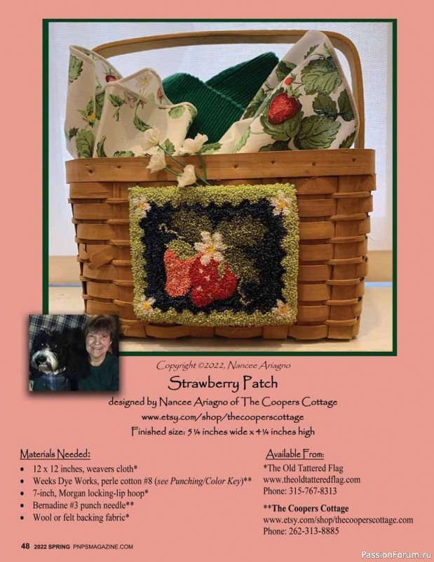Новые техники рукоделия в журнале «Punch Needle & Primitive Stitcher-Spring 2022»