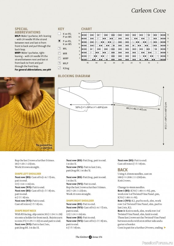 Вязаные модели спицами в журнале «The Knitter №176 2022»