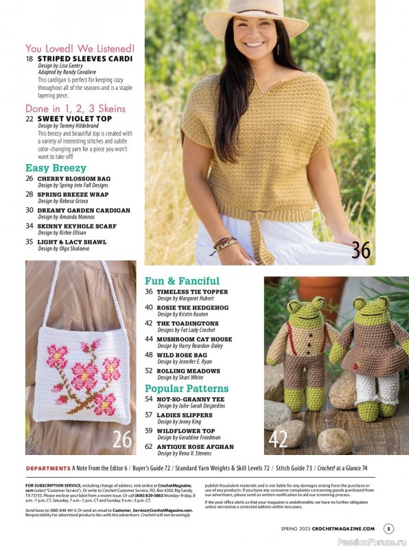 Вязаные проекты крючком в журнале «Crochet! - Spring 2023»