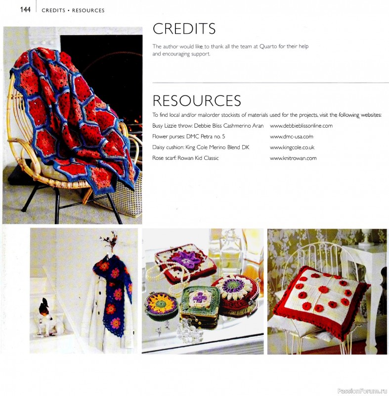 Вязаные проекты в книге «75 Crocheted Floral Blocks». Часть 2.
