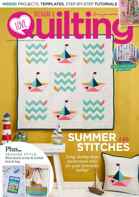 Коллекция проектов для рукодельниц в журнале &laquo;Love Patchwork & Quilting №166 2026&raquo;