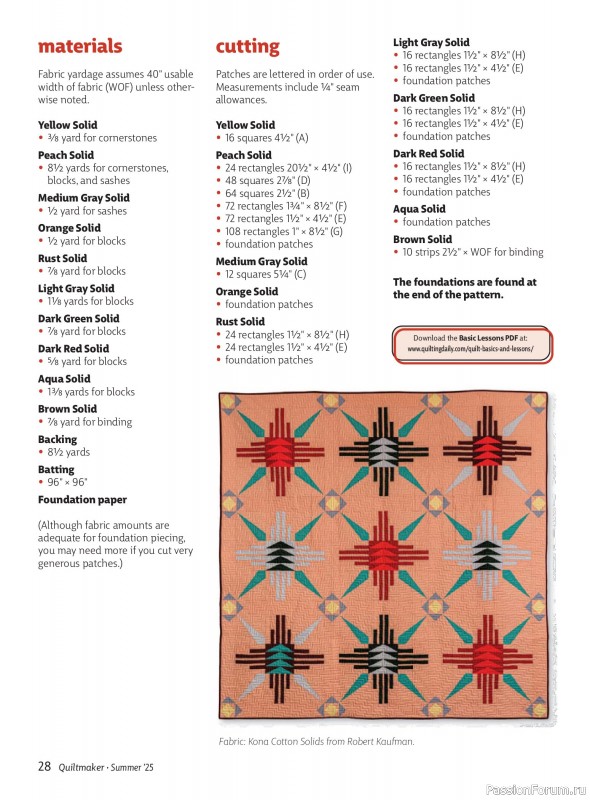 Коллекция проектов для рукодельниц в журнале «Quiltmaker №221 2025»
