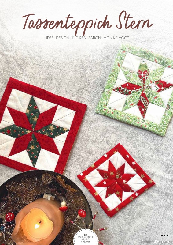 Коллекция проектов для рукодельниц в журнале «Weihnachten & Advent - selber machen №49 2025»