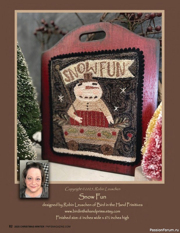 Коллекция вышивки в журнале «Punch Needle & Primitive Stitcher - Winter 2025»