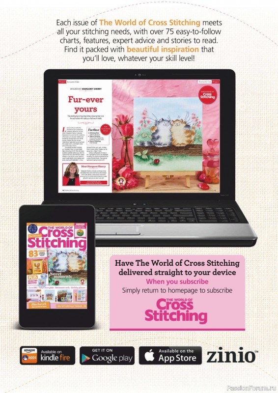 Коллекция вышивки в журнале &laquo;The World of Cross Stitching №368 2025&raquo;