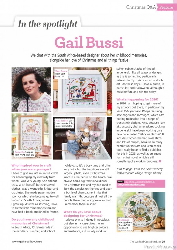 Коллекция вышивки в журнале «The World of Cross Stitching Special №366 2025»