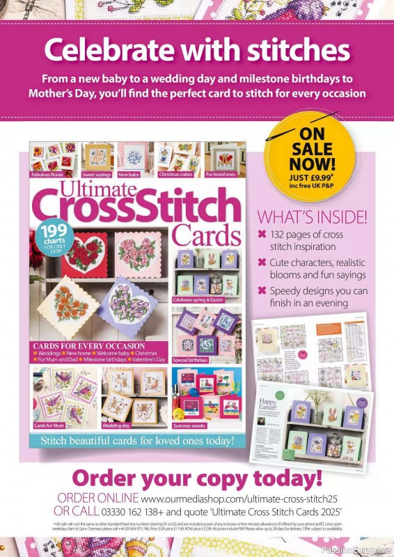 Коллекция вышивки в журнале «Ultimate CrossStitch Flowers - 2025»