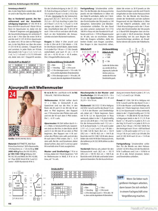 Вязаные модели в журнале &laquo;Sabrina №5 2026 German&raquo;