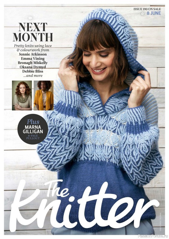 Вязаные проекты спицами в журнале «The Knitter №189 2023»