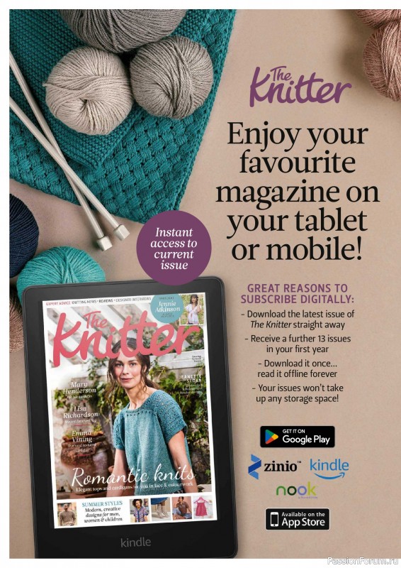 Вязаные проекты спицами в журнале «The Knitter №232 2026»