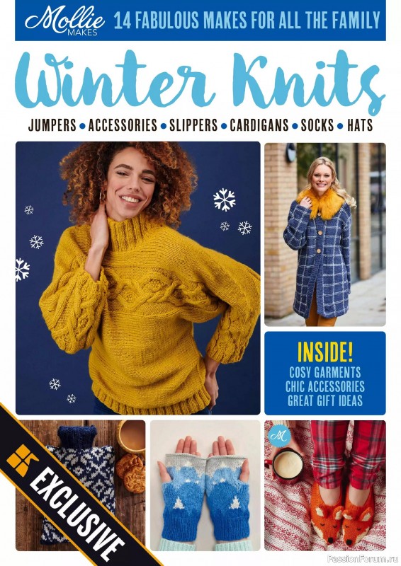 Коллекция проектов для рукодельниц в журнале «Mollie Makes Christmas Crafting – Winter Knits 2025»