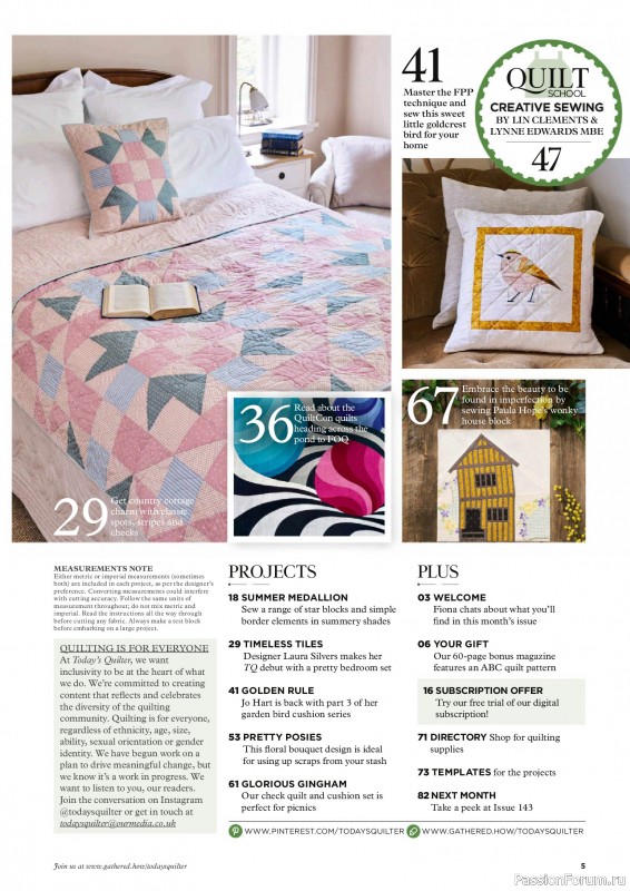 Коллекция проектов для рукодельниц в журнале «Todays Quilter №142 2026»