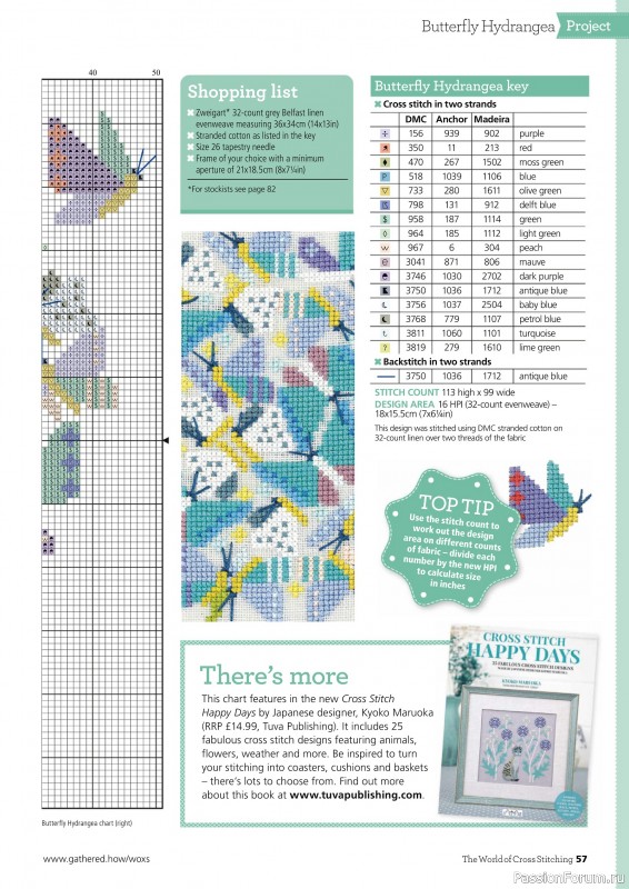 Коллекция вышивки в журнале «The World of Cross Stitching №345 2024»