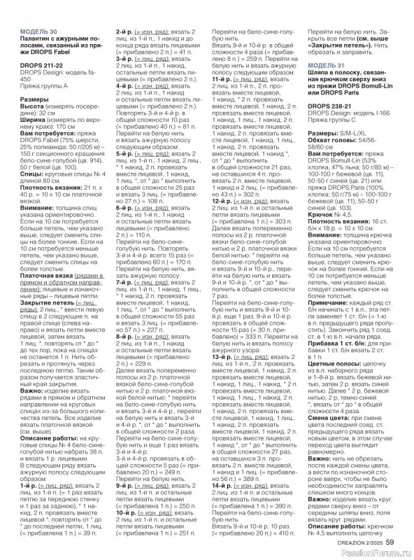 Вязаные модели в журнале «Creazion №2 2025»