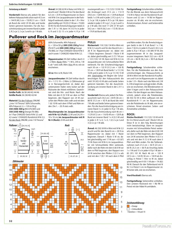 Вязаные модели в журнале «Sabrina №12 2025 German»