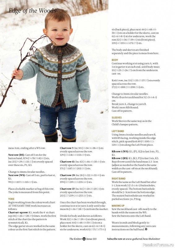 Вязаные проекты спицами в журнале &laquo;The Knitter №223 2025&raquo;