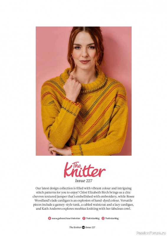 Вязаные проекты спицами в журнале «The Knitter №227 2026»