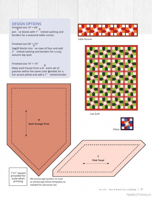 Коллекция проектов для рукодельниц в журнале «Fons & Porter’s Love Of Quilting - Fall 2025»