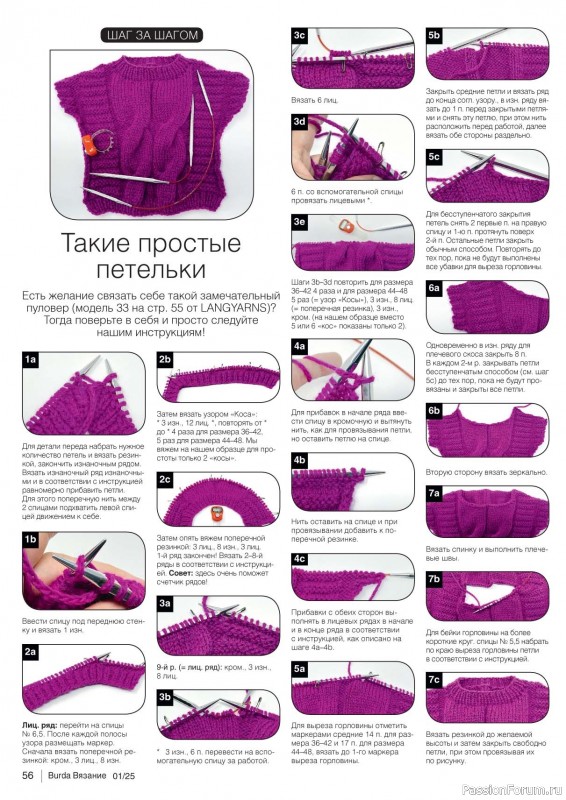 Вязаные модели в журнале «B-Вязание №1 2025»