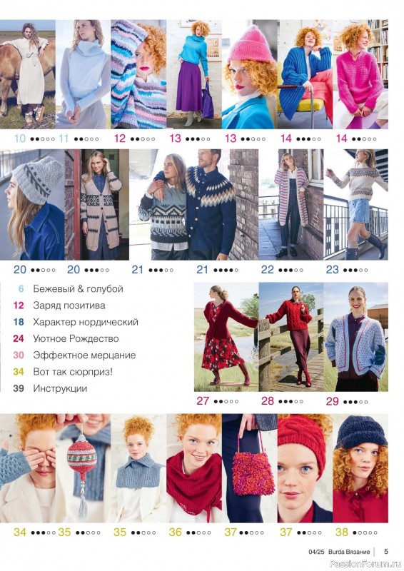 Вязаные модели в журнале «B-Вязание №4 2025»